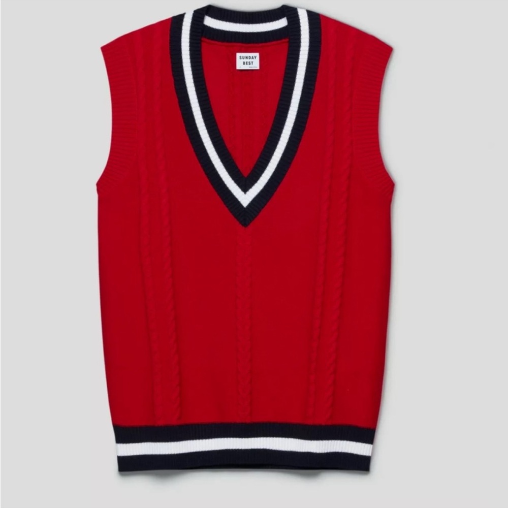 Sunday Best Red Winston Sweater Vest